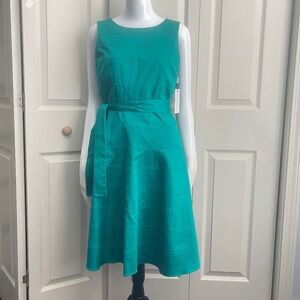 Calvin Klein women's Jewel green sleeveless fit and flare Dress.  # 319